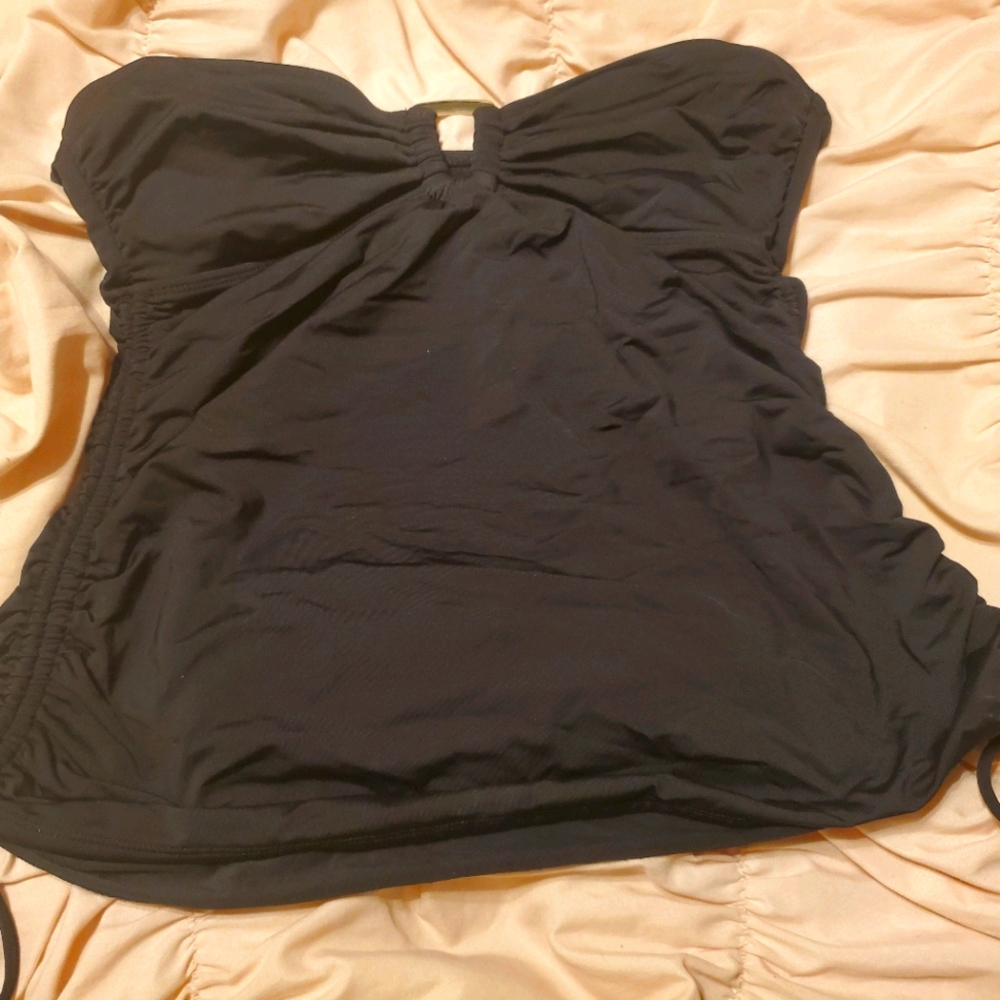 Black tube swim top